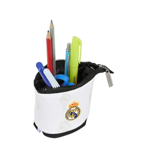 Trousse Porte-Crayons Real Madrid C.F. Noir Blanc (8 x 19 x 6 cm). SUPERDISCOUNT FRANCE
