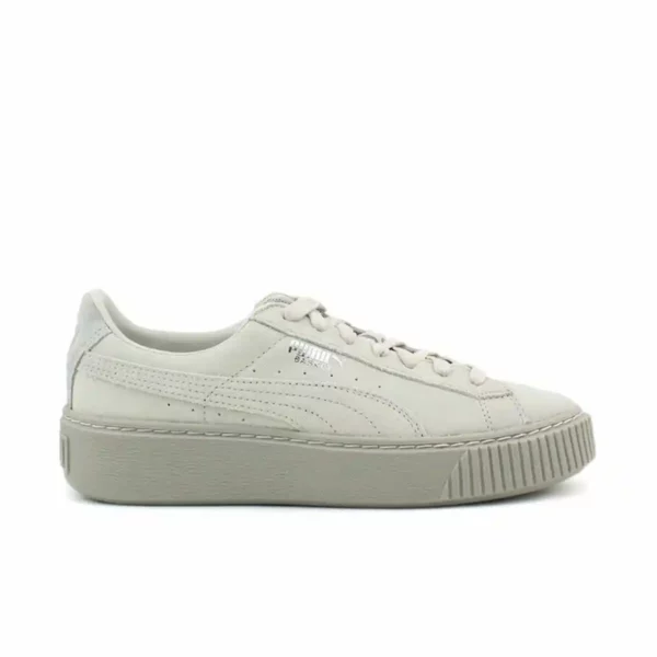 Baskets de sport pour femme Puma Basket Platform Reset Blanc. SUPERDISCOUNT FRANCE