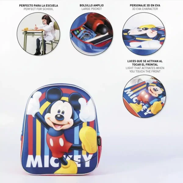 Cartable Mickey Mouse Bleu foncé (25 x 31 x 10 cm). SUPERDISCOUNT FRANCE