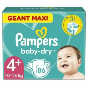 Couches jetables Pampers Baby-Dry 4+ 4 (86 uds). SUPERDISCOUNT FRANCE
