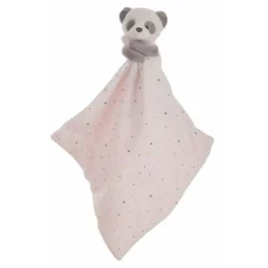 Doudou Ours Panda Rose 25 x 25 cm. SUPERDISCOUNT FRANCE