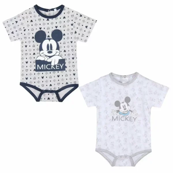 Justaucorps Mickey Mouse 2 Unités Blanc. SUPERDISCOUNT FRANCE