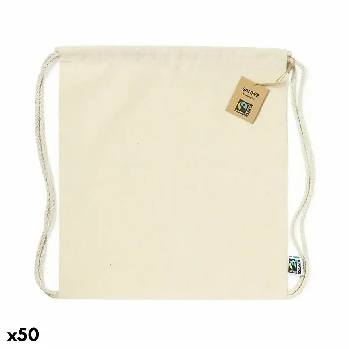 Sac a dos a cordes 141267 100 coton polyester 210d naturel 50 unites _3825. Entrez dans l'Univers de DIAYTAR SENEGAL - Où le Choix Rencontre l'Authenticité. Explorez nos rayons virtuels et trouvez des produits qui incarnent la richesse de notre culture.