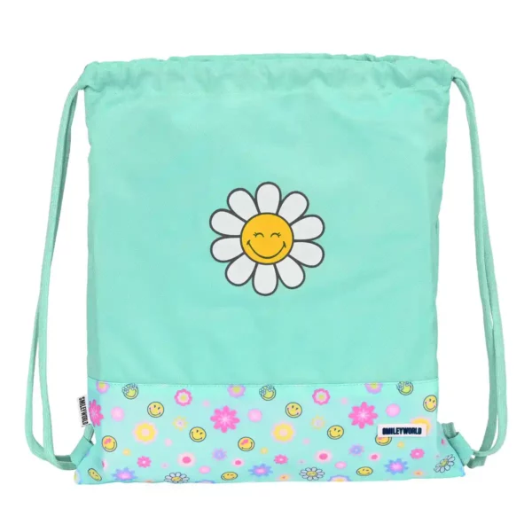 Sac à Dos à Cordes Smiley Summer fun Turquoise (35 x 40 x 1 cm). SUPERDISCOUNT FRANCE