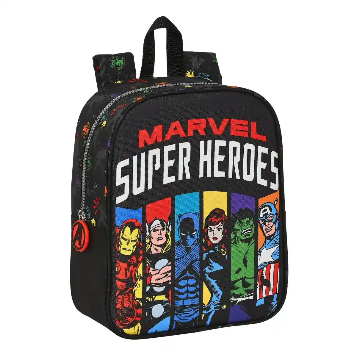 Sac enfant The Avengers Super héros Noir (22 x 27 x 10 cm). SUPERDISCOUNT FRANCE