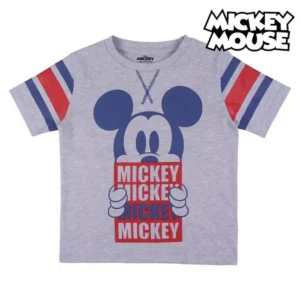 T-shirt manches courtes enfant Mickey Mouse Gris. SUPERDISCOUNT FRANCE