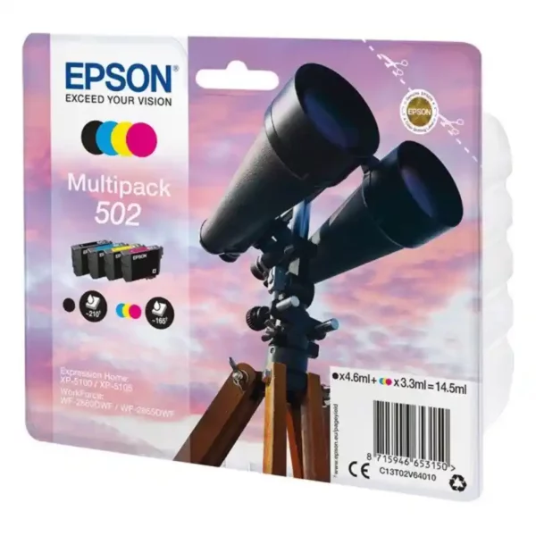 Cartouche d'encre compatible Epson 502 Multipack 14,5 ml Jaune Noir Cyan Magenta Oui. SUPERDISCOUNT FRANCE