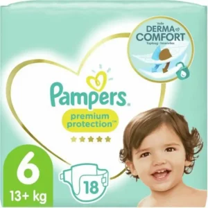 Couches jetables Pampers Premium Protection 6 (18 uds). SUPERDISCOUNT FRANCE
