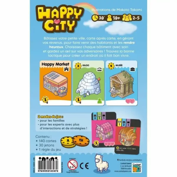 Jeu de société Asmodee Happy City (FR). SUPERDISCOUNT FRANCE