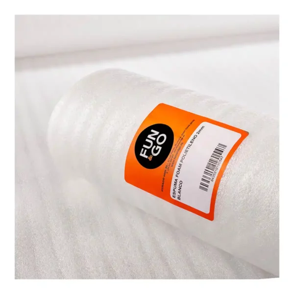 Mousse Fun&Go 1,2 x 10 m Polyéthylène Blanc 1 mm. SUPERDISCOUNT FRANCE