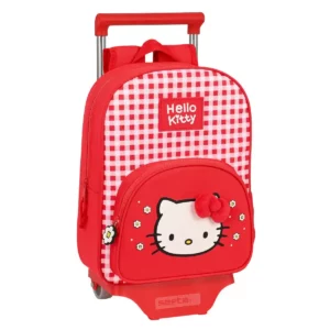 Sac à dos scolaire à roulettes Hello Kitty Spring Red (26 x 34 x 11 cm). SUPERDISCOUNT FRANCE