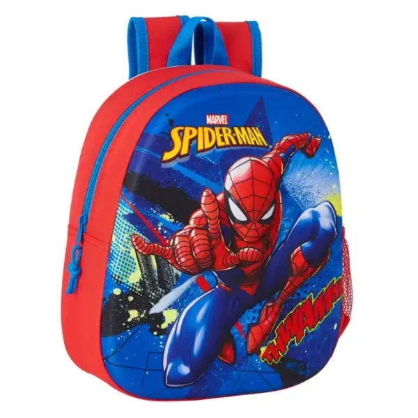 Sac enfant 3D Spiderman Rouge Bleu (27 x 32 x 10 cm). SUPERDISCOUNT FRANCE