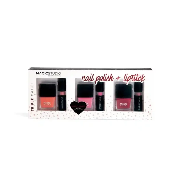 Set de maquillage magic studio colorful triple match 6 pieces_9318. DIAYTAR SENEGAL - Où la Mode et le Confort se Rencontrent. Plongez dans notre univers de produits et trouvez des articles qui vous habillent avec style et aisance.