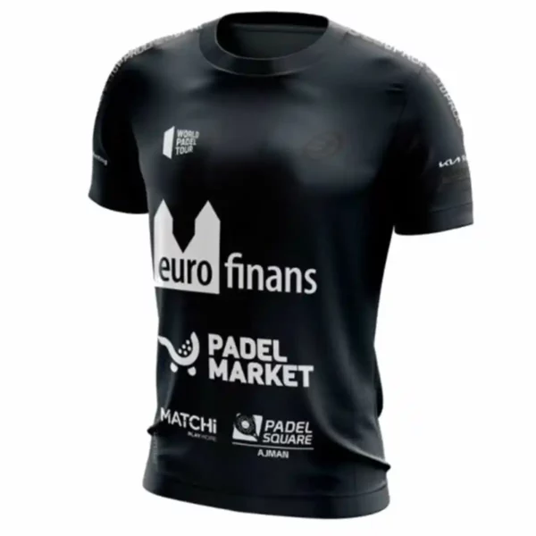 T-shirt à manches courtes pour enfant Bullpadel Odeon Paquito Navarro Noir. SUPERDISCOUNT FRANCE