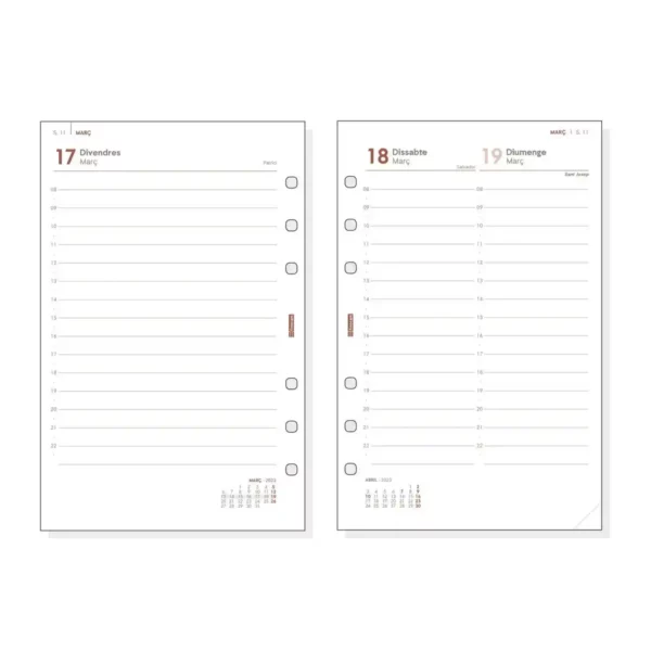 Agenda Finocam OPEN R598 Remplacement 2023 (11,7 x 18,1 cm). SUPERDISCOUNT FRANCE