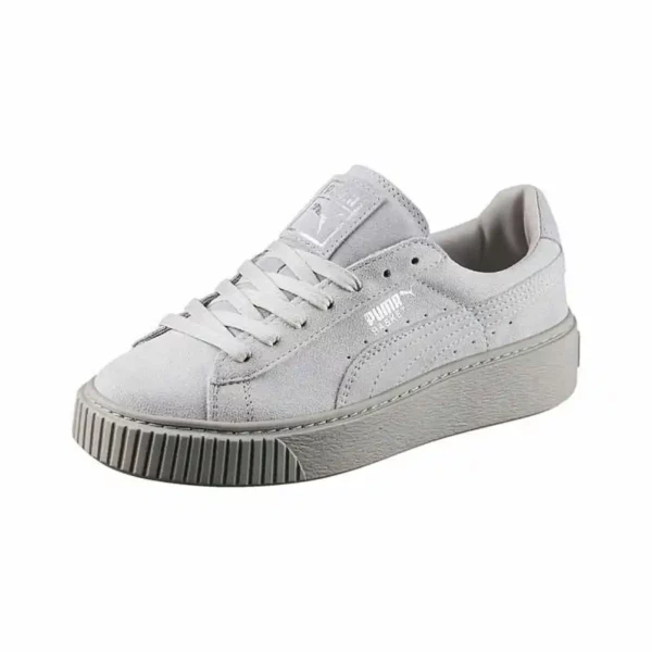 Baskets de sport pour femme Puma Basket Platform Reset Blanc. SUPERDISCOUNT FRANCE