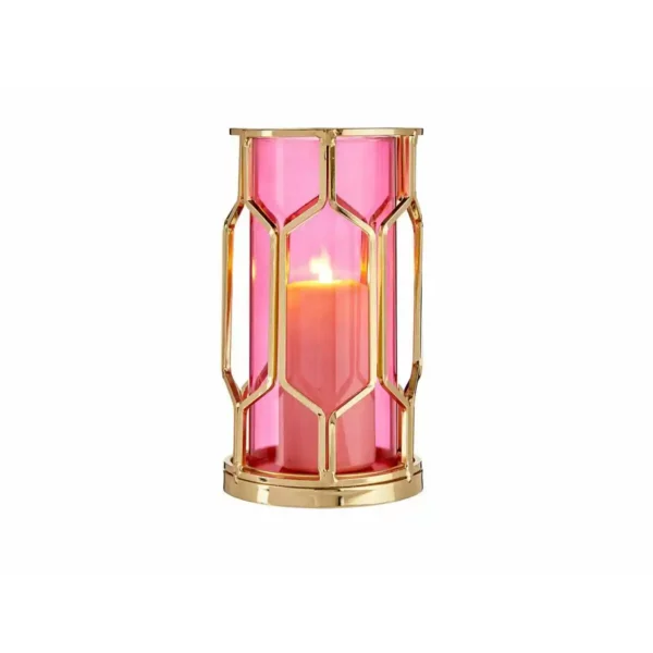 Bougeoir metal dore rose verre 11 5 x 19 5 x 11 5 cm _5816. Bienvenue sur DIAYTAR SENEGAL - Où Chaque Produit a son Charme. Explorez notre sélection minutieuse et trouvez des articles qui vous séduisent et vous inspirent.