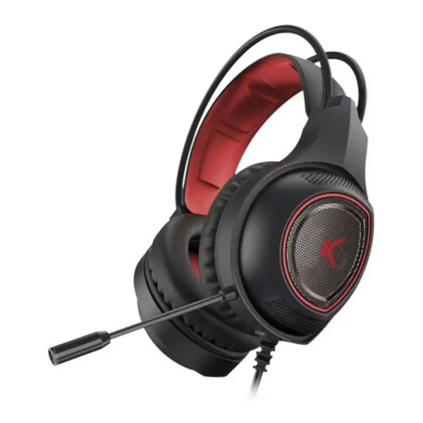 Casque Gaming avec Microphone KSIX Drakkar USB LED Noir Rouge. SUPERDISCOUNT FRANCE