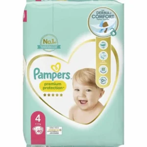 Couches jetables Pampers Premium Protection 4 (40 uds). SUPERDISCOUNT FRANCE