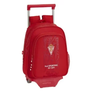 Sac à dos scolaire à roulettes 705 Real Sporting de Gijón Rouge. SUPERDISCOUNT FRANCE