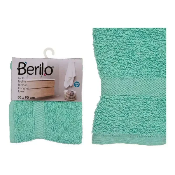 Serviette de bain 50 x 90 cm Turquoise (6 Unités). SUPERDISCOUNT FRANCE