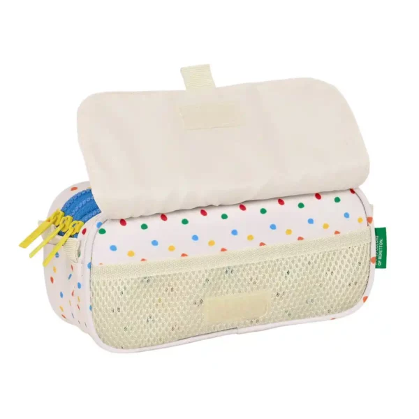 Triple Cabas Benetton Topitos Blanc (21,5 x 10 x 8 cm). SUPERDISCOUNT FRANCE