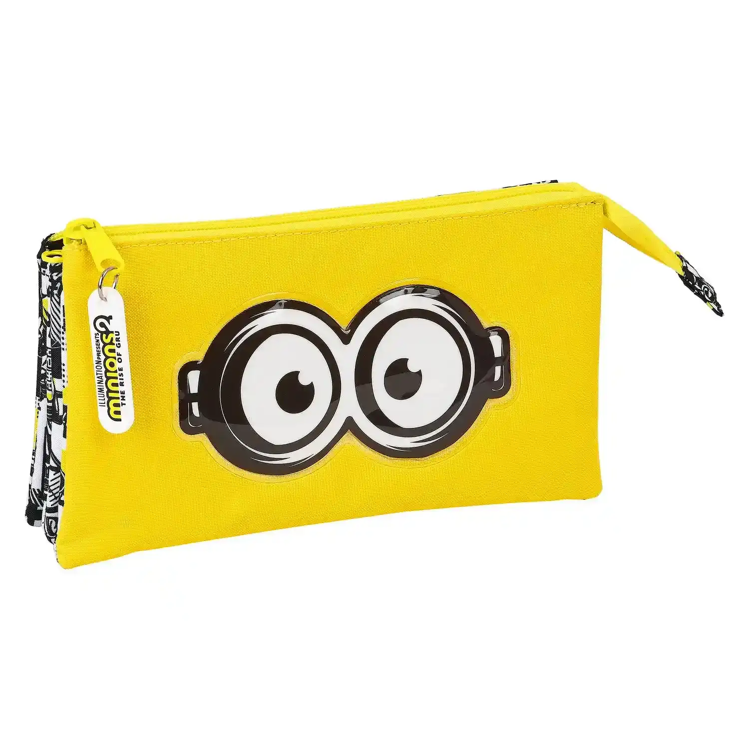 Triple Cabas Minions M744 Noir Blanc Jaune (22 x 12 x 3 cm). SUPERDISCOUNT FRANCE