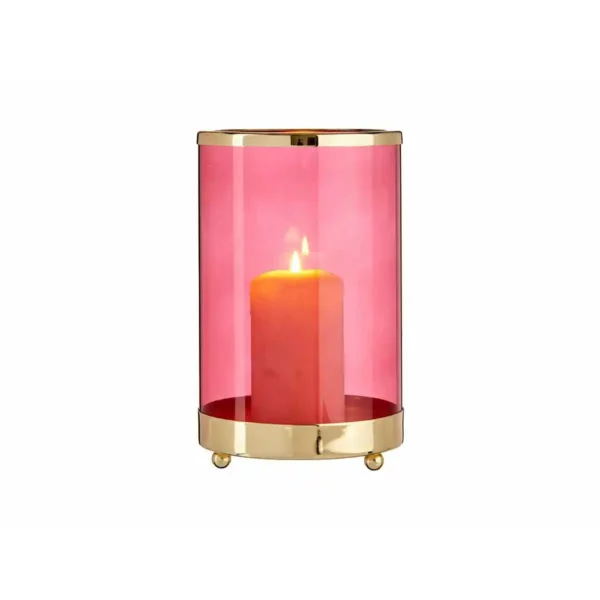 Bougeoir cylindre rose dore metal verre 12 2 x 19 5 x 12 2 cm _9615. DIAYTAR SENEGAL - Votre Pass vers la Découverte. Explorez notre boutique en ligne et plongez dans un voyage à travers des produits authentiques et contemporains, tous réunis sous un même toit.