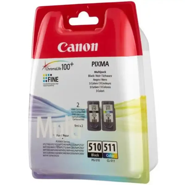 Cartouche d'encre compatible Canon PG-510/CL511 Noir Tricolore Jaune Cyan Magenta. SUPERDISCOUNT FRANCE