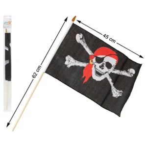 Drapeau 30 x 45 cm Pirate Skull Noir. SUPERDISCOUNT FRANCE