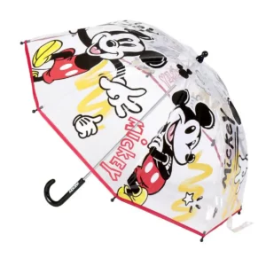 Parapluie Mickey Mouse Transparent Ø 71 cm Rouge. SUPERDISCOUNT FRANCE