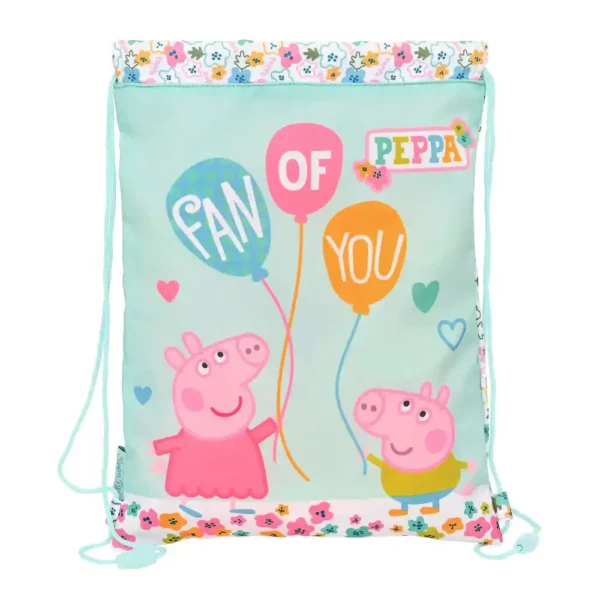 Sac à Dos à Cordes Peppa Pig Cosy corner Bleu Clair (26 x 34 x 1 cm). SUPERDISCOUNT FRANCE