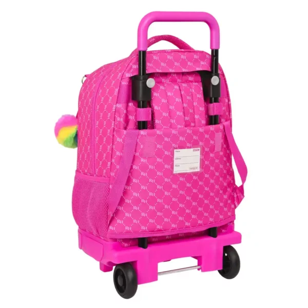 Sac à dos scolaire à roulettes Rainbow High Fuchsia (33 x 45 x 22 cm). SUPERDISCOUNT FRANCE