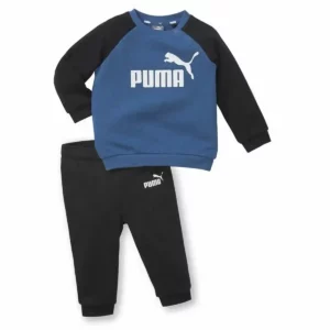 Survêtement Enfant Puma Minicats Essentials Raglan Noir Bleu. SUPERDISCOUNT FRANCE