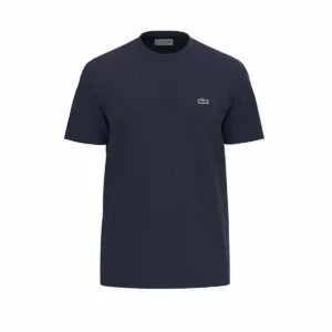 T-shirt manches courtes Homme Lacoste Coton Bleu foncé. SUPERDISCOUNT FRANCE