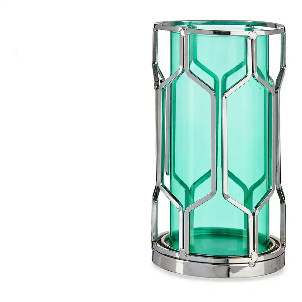 Bougeoir metal bleu argente verre 11 5 x 19 5 x 11 5 cm _5285. Bienvenue sur DIAYTAR SENEGAL - Votre Source de Trouvailles Uniques. Explorez nos rayons virtuels pour dénicher des trésors que vous ne trouverez nulle part ailleurs, allant des trésors artisanaux aux articles tendance.