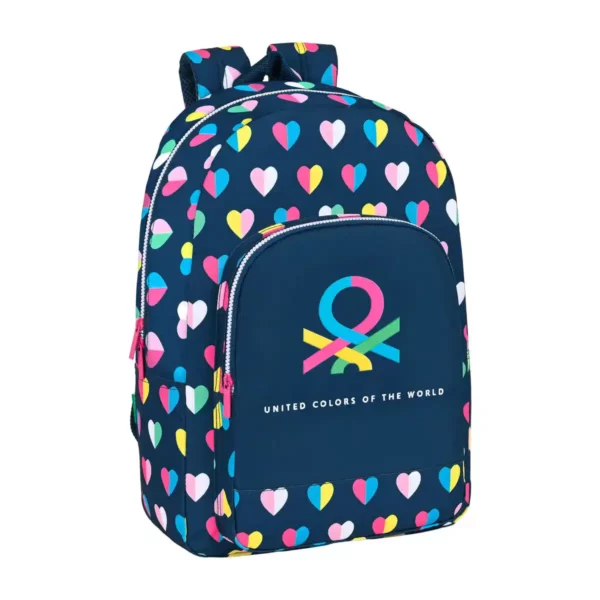 Cartable Benetton Corazones Bleu Marine. SUPERDISCOUNT FRANCE