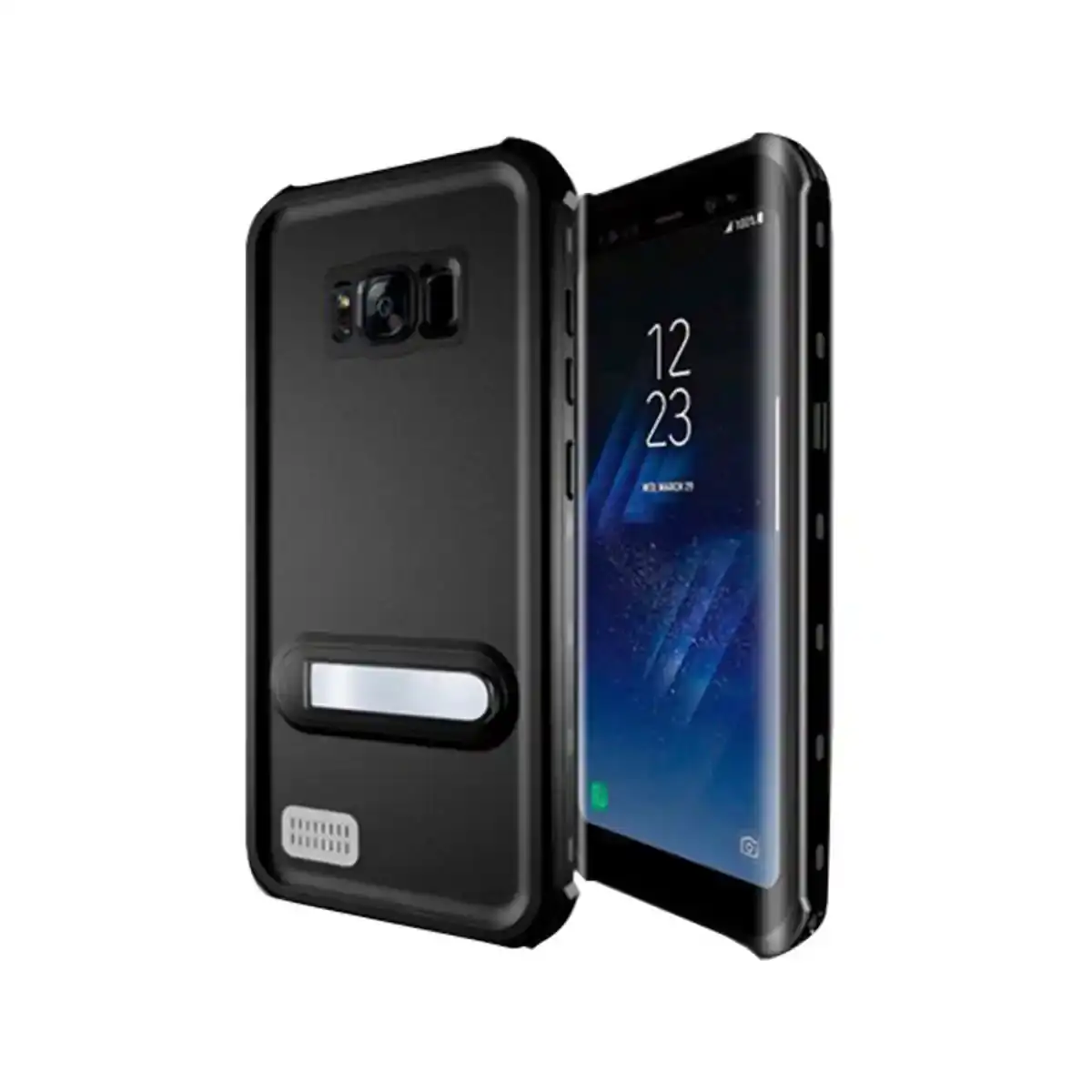 Coque étanche Samsung Galaxy S8+ KSIX Aqua Case Noir Transparent. SUPERDISCOUNT FRANCE