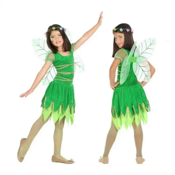 Costume pour enfants Fée du printemps vert (2 pcs). SUPERDISCOUNT FRANCE