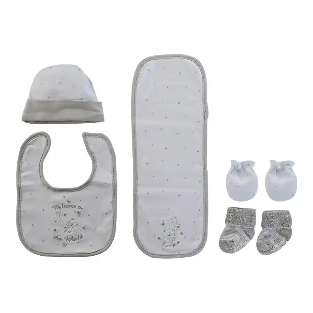 Ensemble bavoir et chaussons DKD Home Decor 0-6 Mois Coton. SUPERDISCOUNT FRANCE