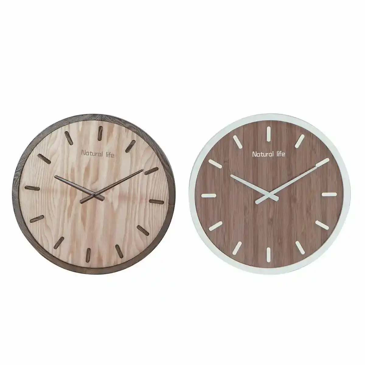 Horloge murale dkd home decor 50 x 3 5 x 50 cm bois mdf blanc brun naturel 2 unites _3205. DIAYTAR SENEGAL - Là où la Qualité se Marque d'une Touche Sénégalaise. Naviguez à travers notre boutique en ligne et choisissez des produits qui allient excellence et tradition.