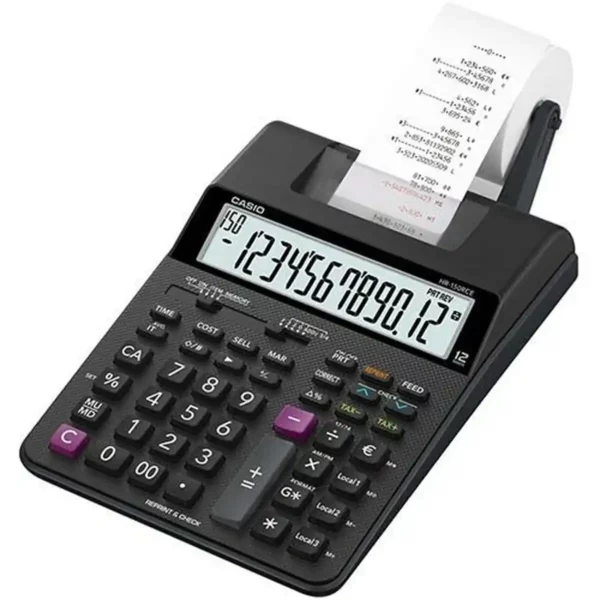 Imprimante calculatrice Casio HR-150RCE Noir (10Unités). SUPERDISCOUNT FRANCE