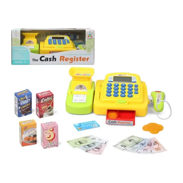 Jouet Caisse Enregistreuse La Caisse Enregistreuse Jaune (33 x 13 cm). SUPERDISCOUNT FRANCE