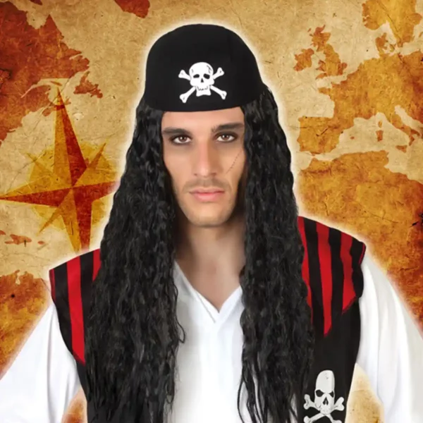 Perruques pirate cheveux ondules brune 113538_5661. DIAYTAR SENEGAL - Votre Destination pour un Shopping Réfléchi. Découvrez notre gamme variée et choisissez des produits qui correspondent à vos valeurs et à votre style de vie.