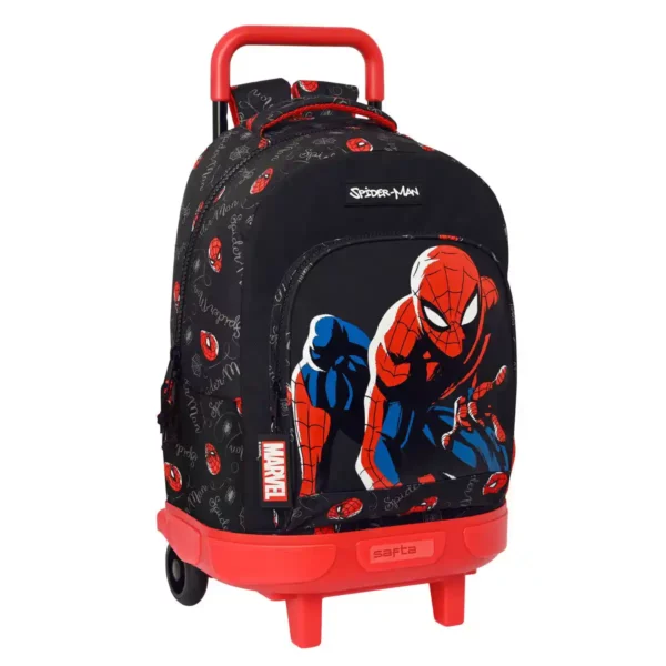 Sac à dos scolaire à roulettes Spiderman Hero Noir (33 x 45 x 22 cm). SUPERDISCOUNT FRANCE