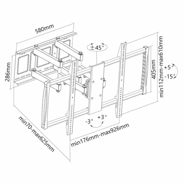 Support TV Neomounts LFD-W8000. SUPERDISCOUNT FRANCE