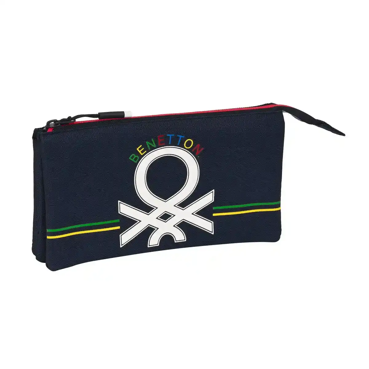 Triple Cabas Benetton Sixties Bleu Marine (22 x 12 x 3 cm). SUPERDISCOUNT FRANCE