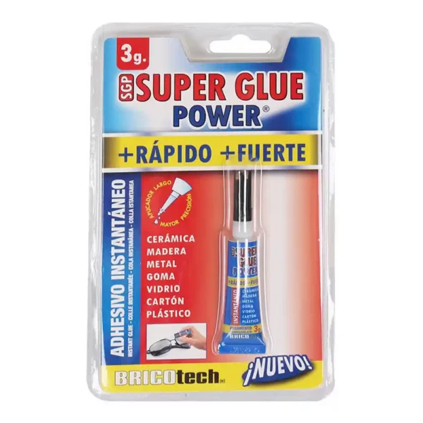 Adhésif Instantané Bricotech Super Glue Power 3 g. SUPERDISCOUNT FRANCE