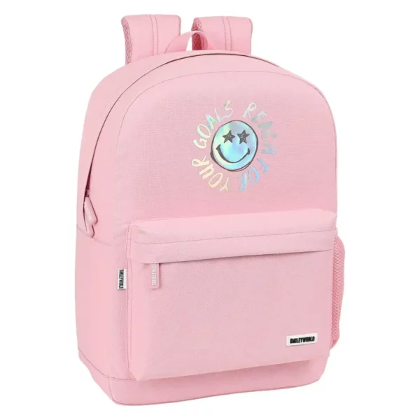 Cartable Smiley Iris Rose (32 x 43 x 14 cm). SUPERDISCOUNT FRANCE