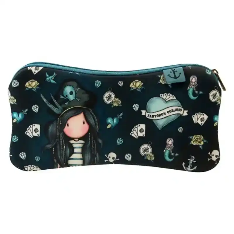 Fourre-tout Gorjuss Black Pearl Black Turquoise (22 x 11,3 x 1 cm). SUPERDISCOUNT FRANCE